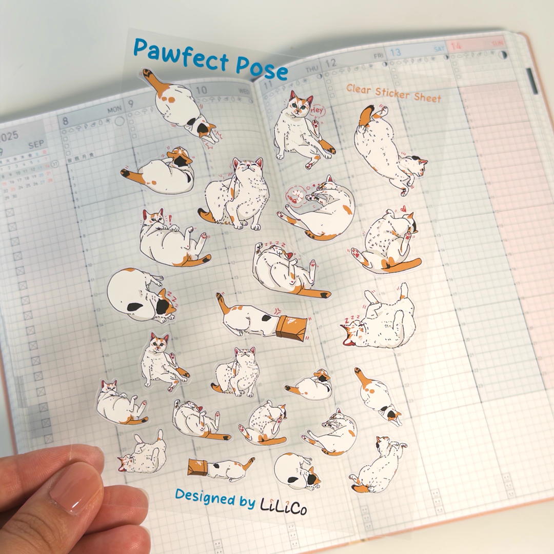 Pawfect Pose | Clear Sticker Sheet