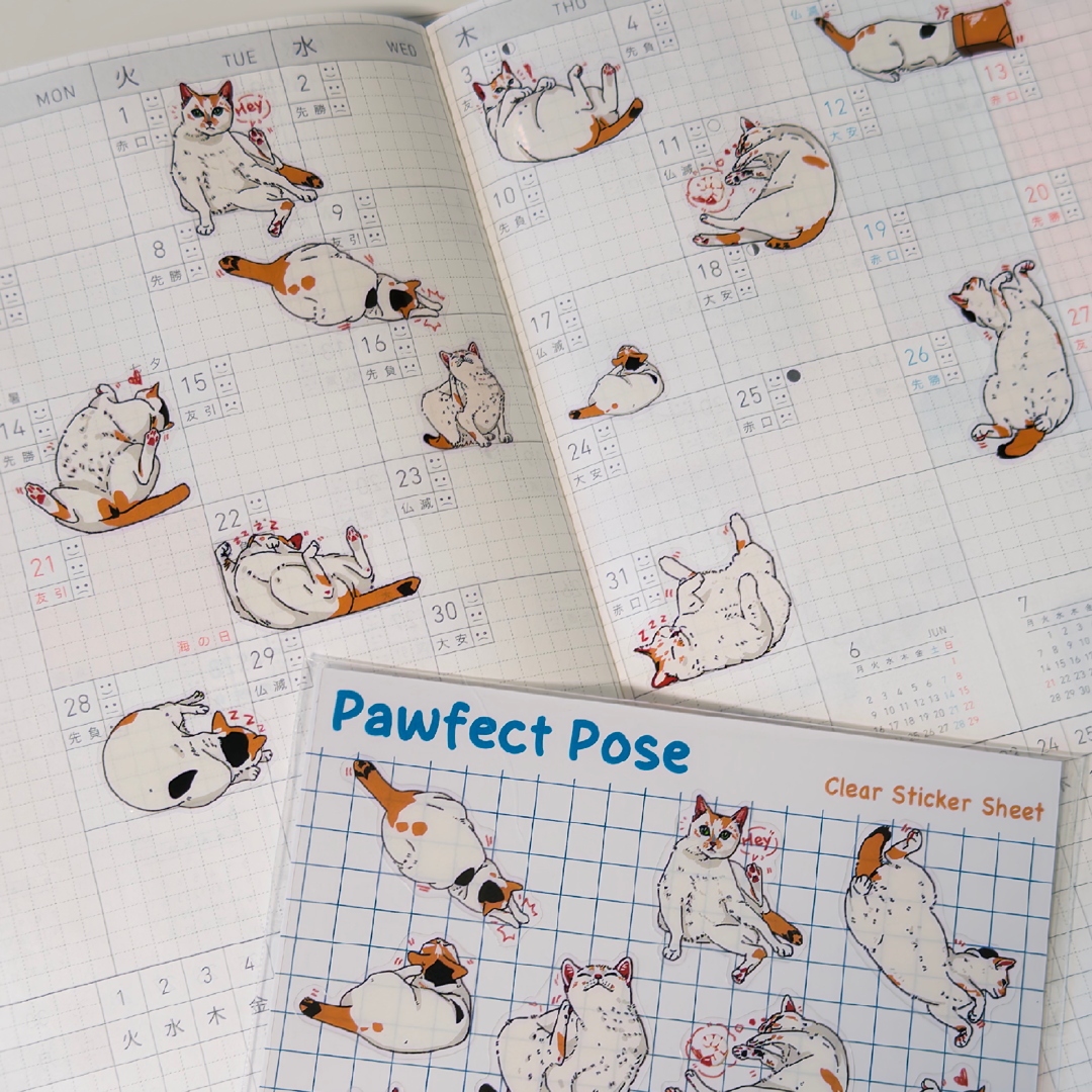 Pawfect Pose | Clear Sticker Sheet