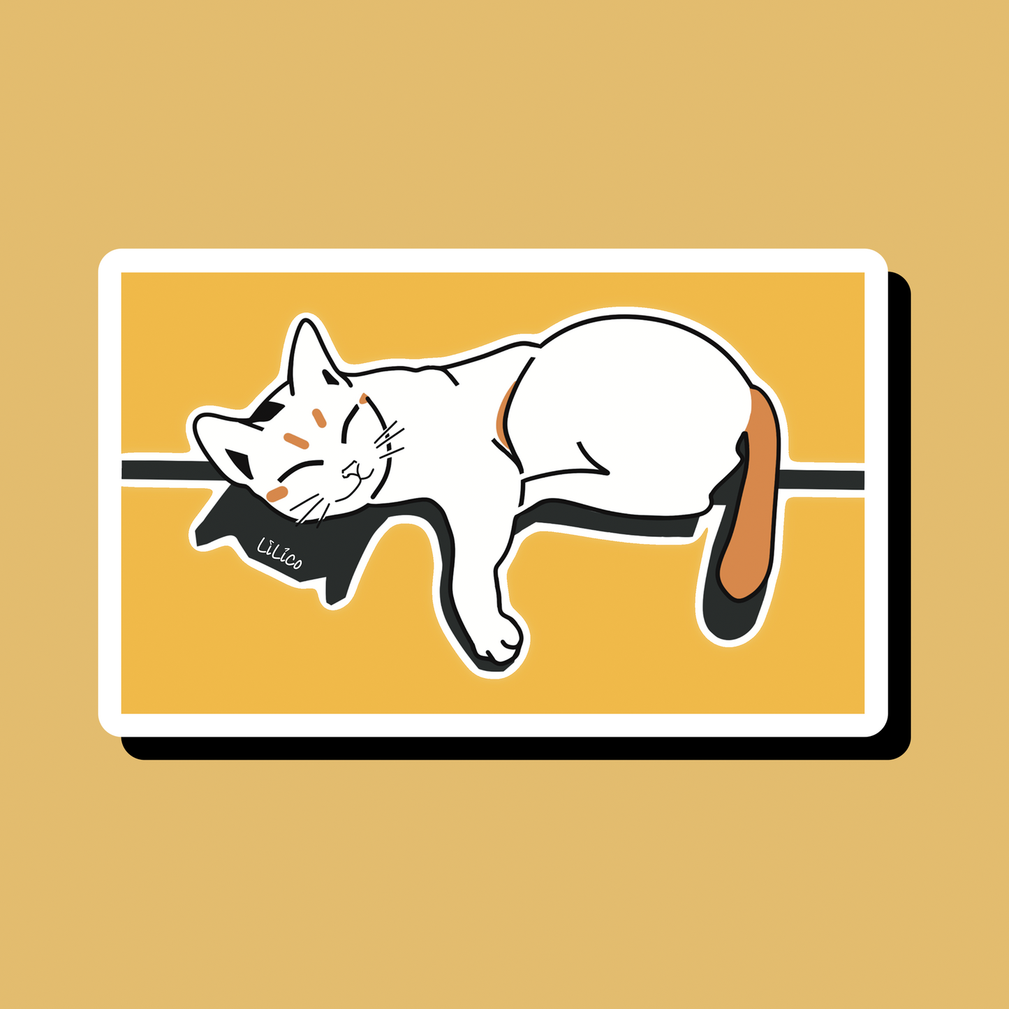 Sleeping Cat | Vinyl Sticker