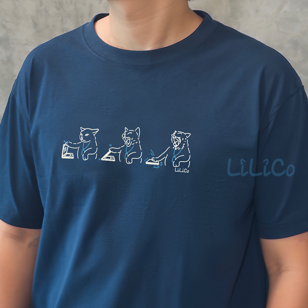 Working Cat | Cool Touch T-Shirt Dark Blue