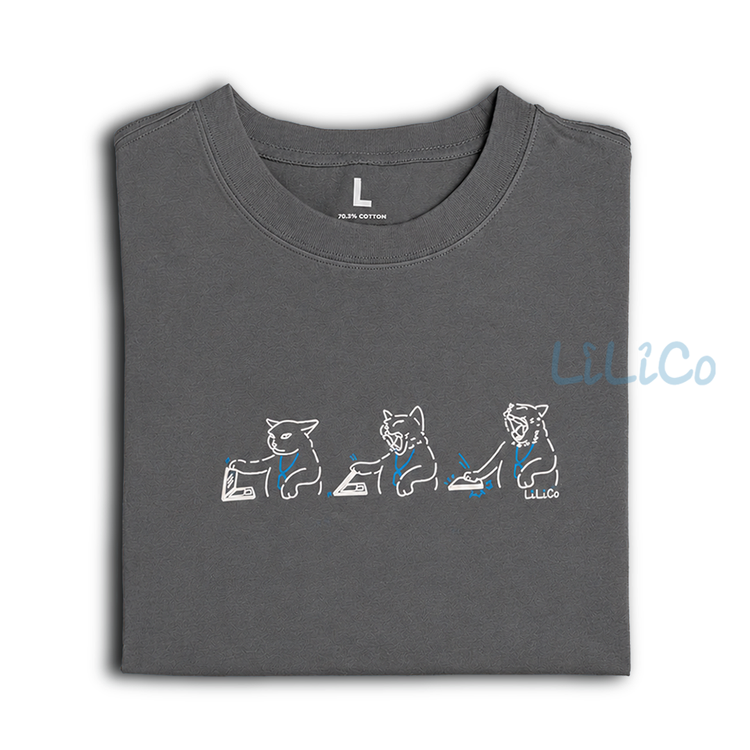 Working Cat | Cool Touch T-Shirt Light Grey