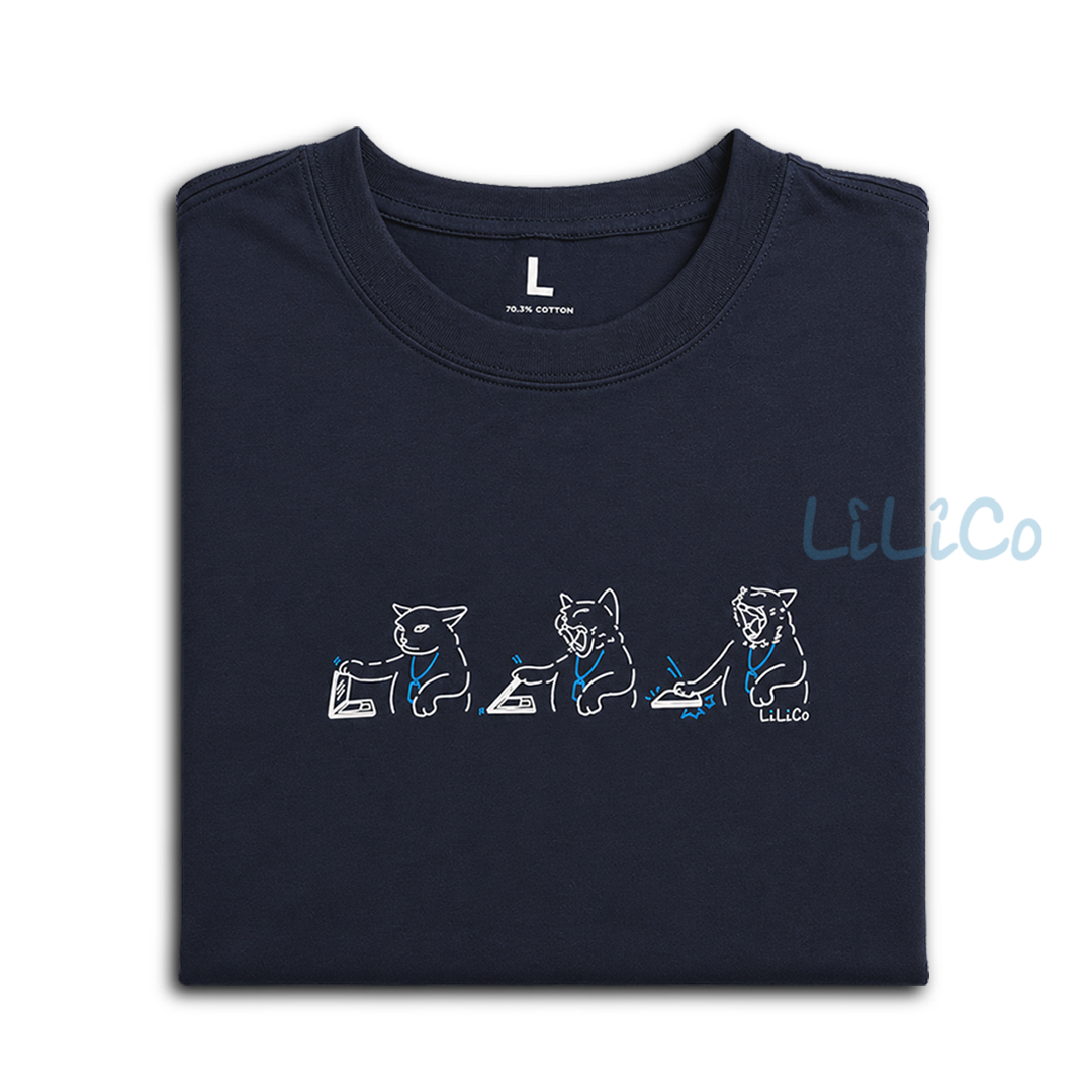 Working Cat | Cool Touch T-Shirt Dark Blue