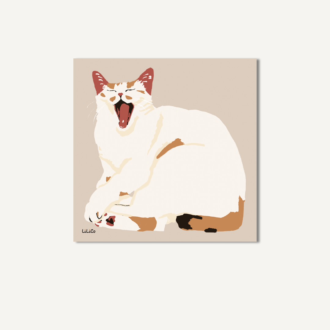 Cheek Cat | Square Art Prints