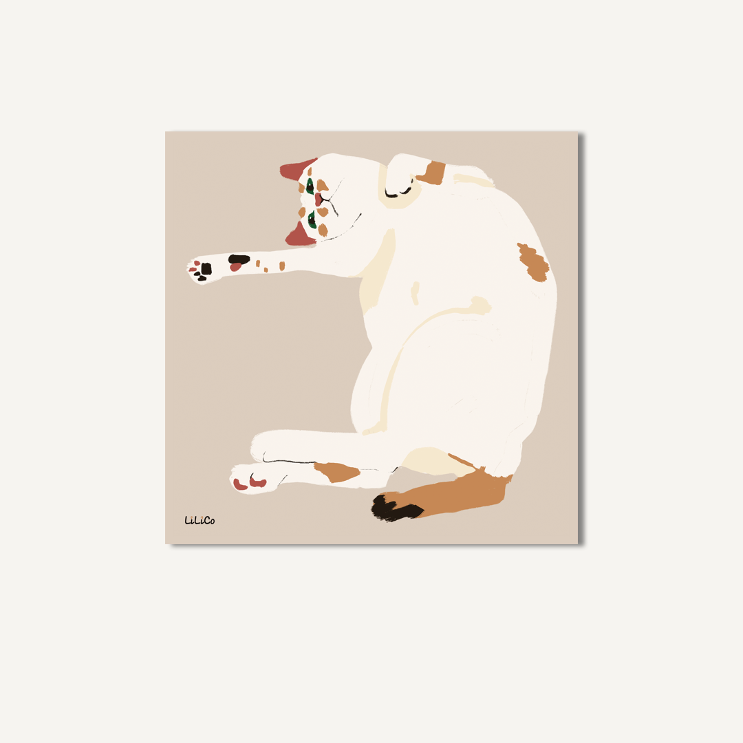 Cheek Cat | Square Art Prints