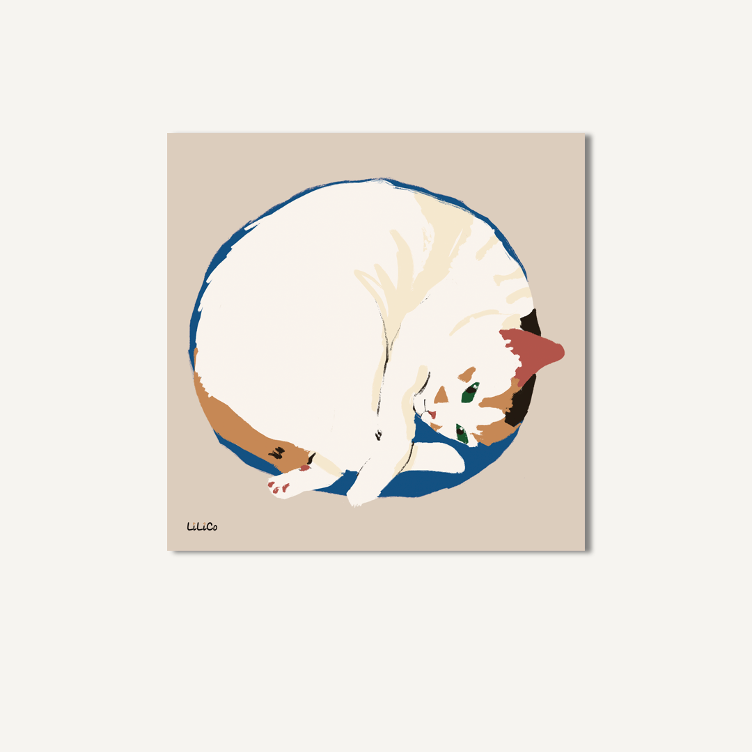 Cheek Cat | Square Art Prints