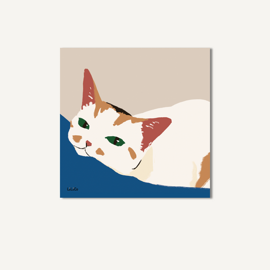 Cheek Cat | Square Art Prints