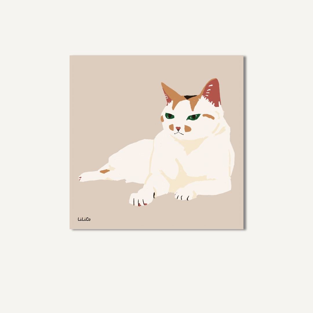 Cheek Cat | Square Art Prints