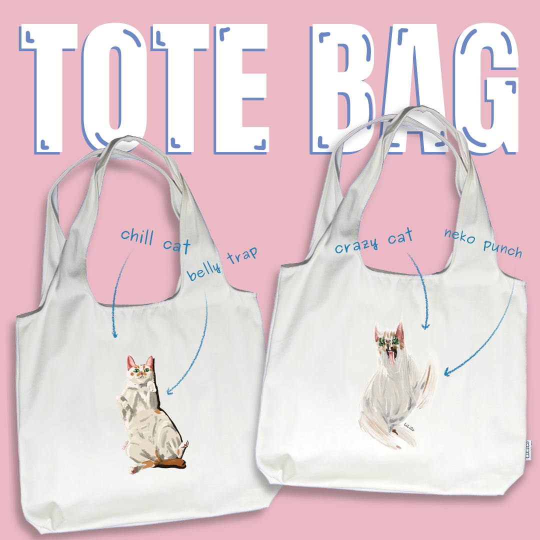 Neko Punch or Belly Trap | Cotton Tote Bag